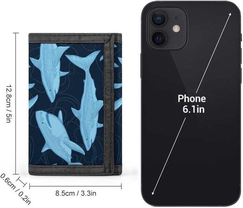 Maplerich -Kids Wallet for Boys Girls- Kids Trifold Wallet Ages 4-18, Shark Wallets for Teen Boys, Velcro Wallet with Coin Pocket and Card Holders, Children Birthday Gift - Image 5